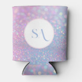 Gepersonaliseerde pastel roze glitter koeler | Mon (Voorkant)