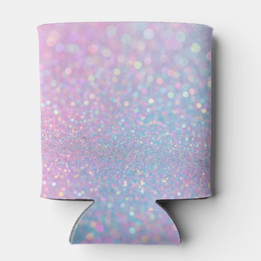 Gepersonaliseerde pastel roze glitter koeler | Mon (Achterkant)