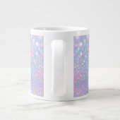 Gepersonaliseerde Pastel Roze Glitter Mok met Mono (Achterkant)