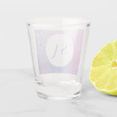 Gepersonaliseerde Pastel Roze Glitter Shot Glas (Achterkant)