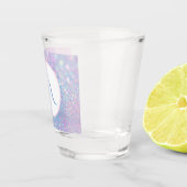 Gepersonaliseerde Pastel Roze Glitter Shot Glas (Rechts)