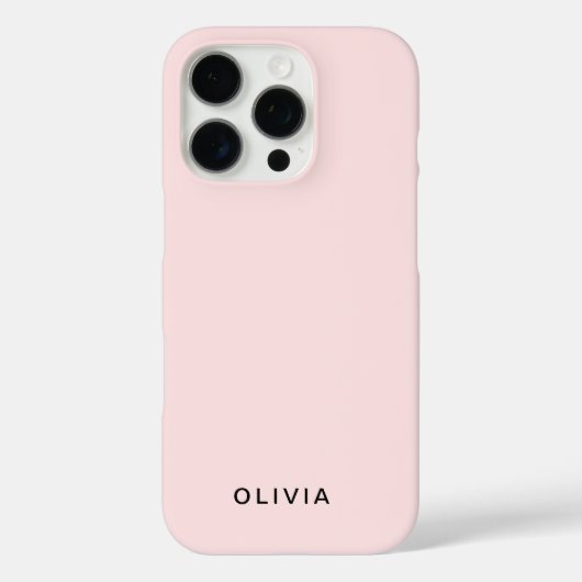 "Gepersonaliseerde Pastel Roze iPhone Case met Cus (Achterkant)