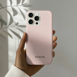 "Gepersonaliseerde Pastel Roze iPhone Case met Cus<br><div class="desc">Voeg een vleugje elegantie toe aan uw dagelijkse benodigdheden met deze gepersonaliseerde pastelroze iPhone-hoes. Met een zachte, stijlvolle roze achtergrond en uw aangepaste naam in een chique lettertype, is deze telefoonhoes perfect om uw unieke stijl te laten zien. Ontworpen voor zowel schoonheid als duurzaamheid, biedt het een uitstekende bescherming voor...</div>