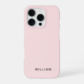 Gepersonaliseerde Pastel Roze iPhone Case met Cust Hoesje (Achterkant)