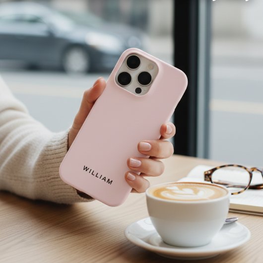 Gepersonaliseerde Pastel Roze iPhone Case met Cust Hoesje
