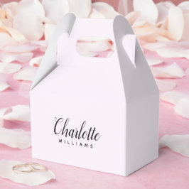 Gepersonaliseerde Pastel Roze Monogram Favoriete D Bedankdoosjes