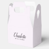 Gepersonaliseerde Pastel Roze Monogram Favoriete D Bedankdoosjes (Geopend)