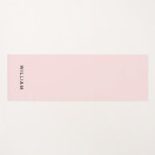 Gepersonaliseerde Pastel Roze Monogram Naam Yoga M Yogamat (Voorkant (horizontaal))