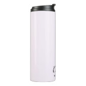 Gepersonaliseerde Pastel Roze Monogram Tumbler Thermosbeker (Gedraaid links)