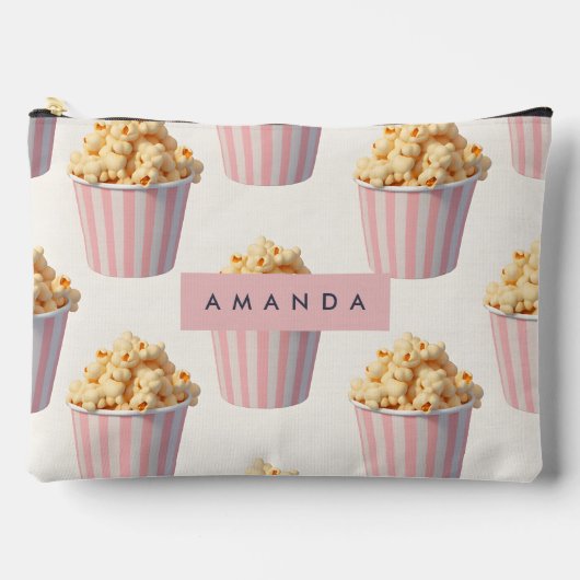 Gepersonaliseerde pastel roze popcorn emmer etui (Voorkant)