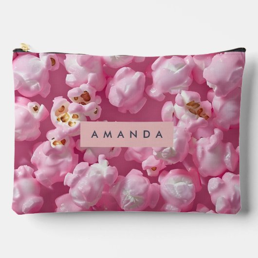 Gepersonaliseerde Pastel Roze Popcorn Etui (Voorkant)