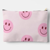 Gepersonaliseerde Pastel Roze Smiley Face Etui (Achterkant)