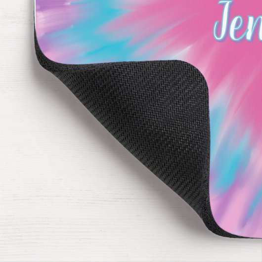 Gepersonaliseerde Pastel Roze stropdas-kleurstof h Muismat (Hoek)