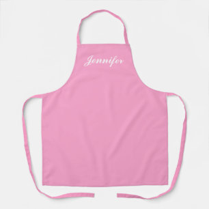 Gepersonaliseerde Pastel Roze Witte Manuscript Wom Schort