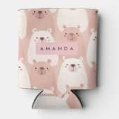 Gepersonaliseerde pastel Schattig Capybara Blikjeskoeler (Voorkant)