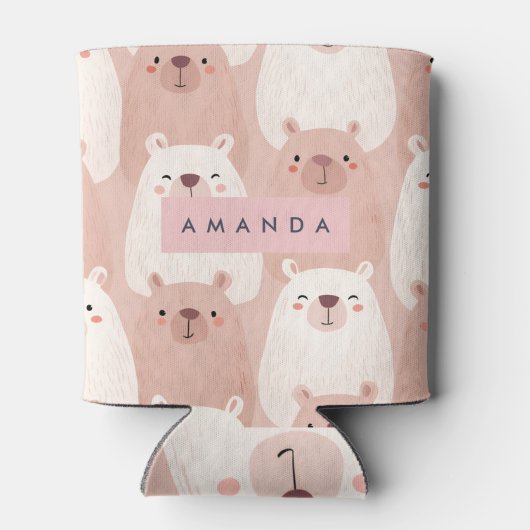 Gepersonaliseerde pastel Schattig Capybara Blikjeskoeler (Achterkant)