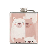 Gepersonaliseerde pastel Schattig Capybara Heupfles (Achterkant)