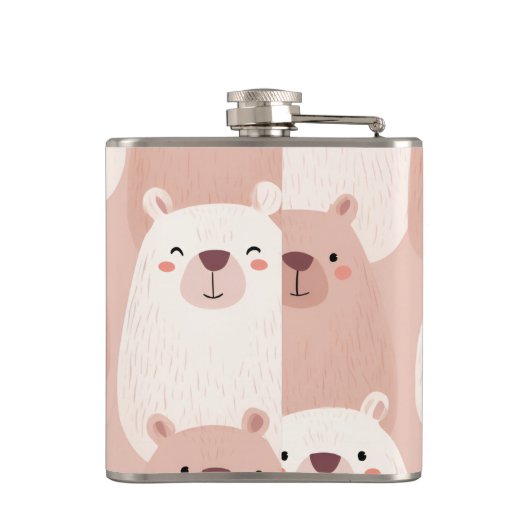 Gepersonaliseerde pastel Schattig Capybara Heupfles (Achterkant)
