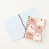 Gepersonaliseerde pastel Schattig Capybara Notitieboek (Binnen)