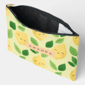 Gepersonaliseerde Pastel Schattigee Lachende Citro Etui (Open)