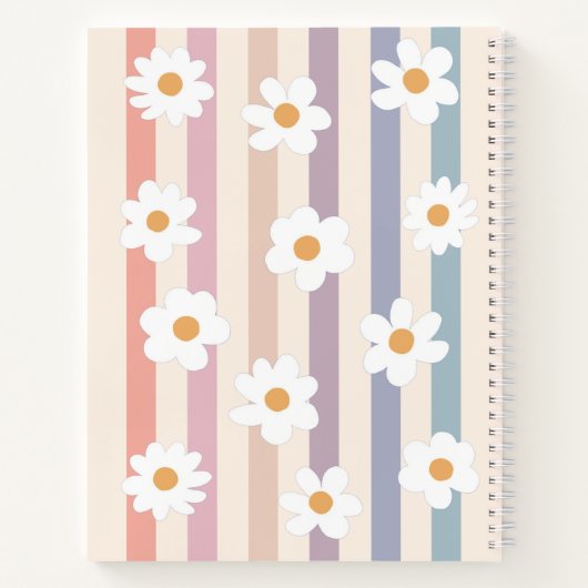 Gepersonaliseerde pastel schets kunst notitieboek (Achterkant)