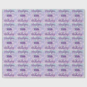 Gepersonaliseerde Pastel Shimmer verjaardagsfeest Cadeaupapier (Vlak)