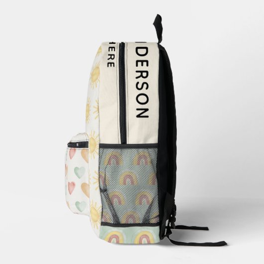 Gepersonaliseerde Pastel Sunshine Bedrukte Rugzak (Rechts)