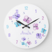 Gepersonaliseerde pastel vlinder grote klok (Voorkant)