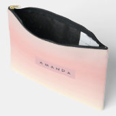 Gepersonaliseerde Pastel Warme Perzik Blush Fade Etui (Open)