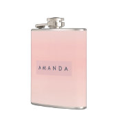 Gepersonaliseerde Pastel Warme Perzik Blush Fade Heupfles (Links)