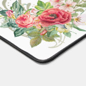 Gepersonaliseerde Pastel Waterverf Bloemen en Swir Bureaumat (Hoek)