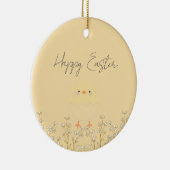Gepersonaliseerde Pastel Yellow Easter Ornament (Rechts)