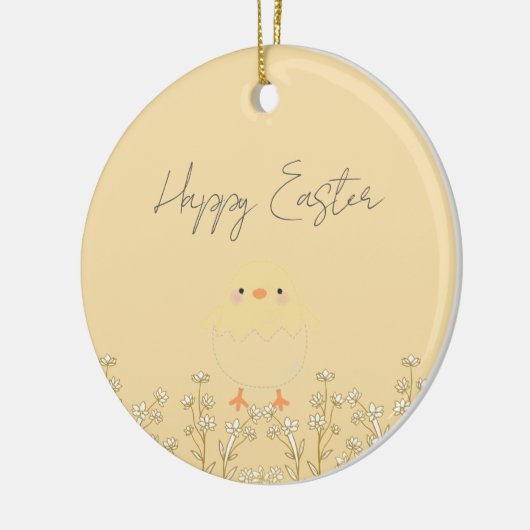 Gepersonaliseerde Pastel Yellow Easter Ornament (Links)