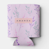 Gepersonaliseerde pastelbloem, elegant blikjeskoeler (Achterkant)