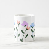 Gepersonaliseerde pastelbloemen koffiemok (Center)