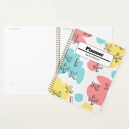 Gepersonaliseerde pasteldoedel planner (Display)