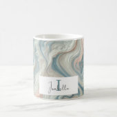 Gepersonaliseerde Pastelmarmeren Classic Mok (Center)