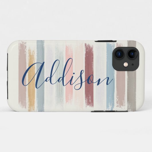 Gepersonaliseerde pastelpenseelstreken Case-Mate iPhone case (Achterkant (horizontaal))