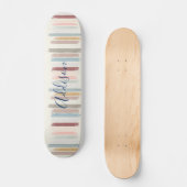 Gepersonaliseerde pastelpenseelstreken persoonlijk skateboard (Voorkant)
