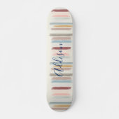 Gepersonaliseerde pastelpenseelstreken persoonlijk skateboard (Voorkant)