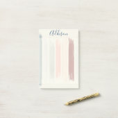 Gepersonaliseerde pastelpenseelstreken  post-it® notes (Op bureau)