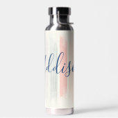 Gepersonaliseerde pastelpenseelstreken waterfles (Links)