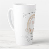 Gepersonaliseerde pastelregenboog | Eerste Moederd Latte Mok (Linkerhoek)
