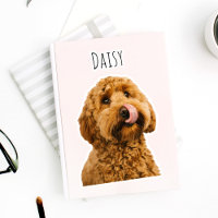 Gepersonaliseerde Pastelroze telefoonhoes met hond