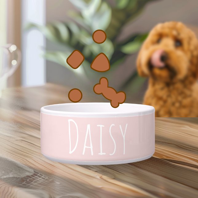 Gepersonaliseerde Pastelroze telefoonhoes met naam Voerbakje (Creator heeft geüpload)