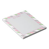 Gepersonaliseerde Pastelstreep leraar Gift Notitieblok (Schuin)