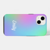 Gepersonaliseerde pastelverloop iPhone hoesje (Achterkant horizontaal)