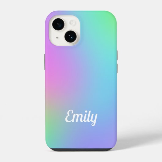 Gepersonaliseerde pastelverloop iPhone hoesje (Achterkant)
