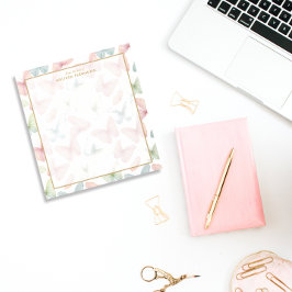 🦋 Gepersonaliseerde pastelvlinder Notitieblok