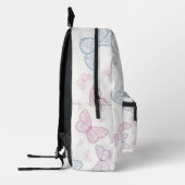 Gepersonaliseerde pastelvlinders bedrukte rugzak (Links)